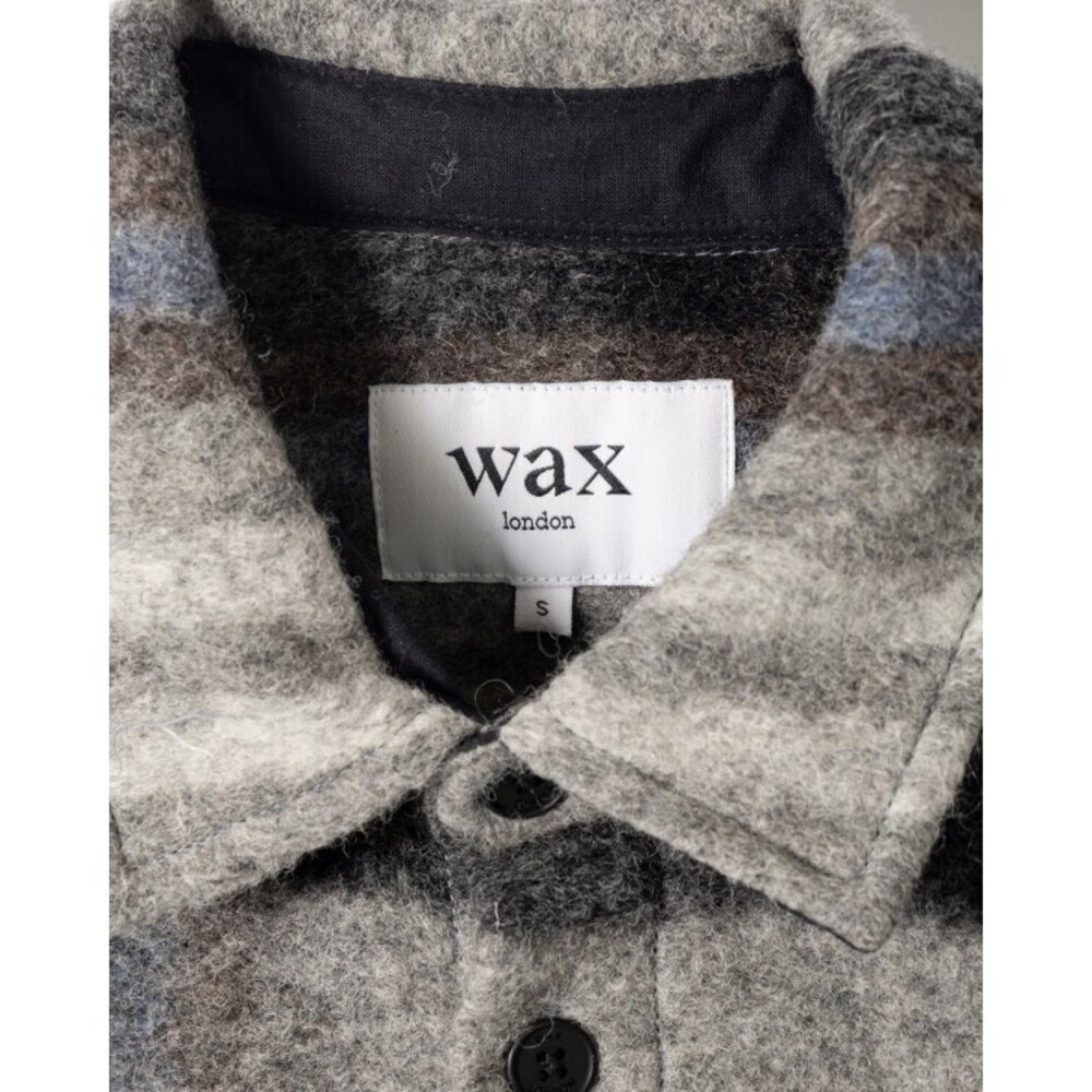 Wax London Wool Check Overshirt With Classic Collar - NWT - Picture 6 of 6